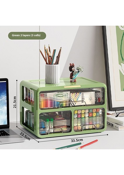 Kalemlik Düzenleyici Ofis Çok Fonksiyonlu Kırtasiye Rafı Akrilik Çekmece Tipi (Yurt Dışından)
