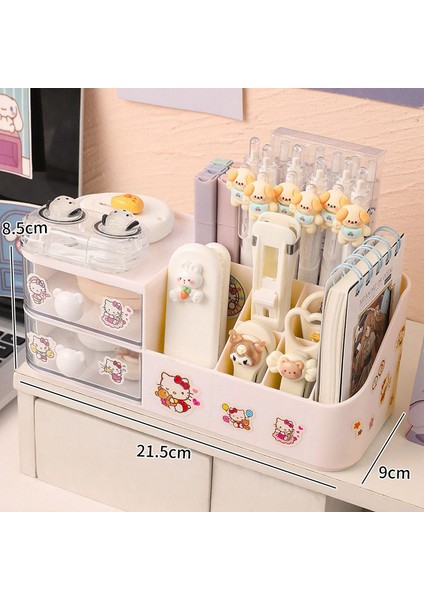 Kalemlik Düzenleyici Ofis Çok Fonksiyonlu Kırtasiye Rafı Akrilik Çekmece Tipi (Yurt Dışından)