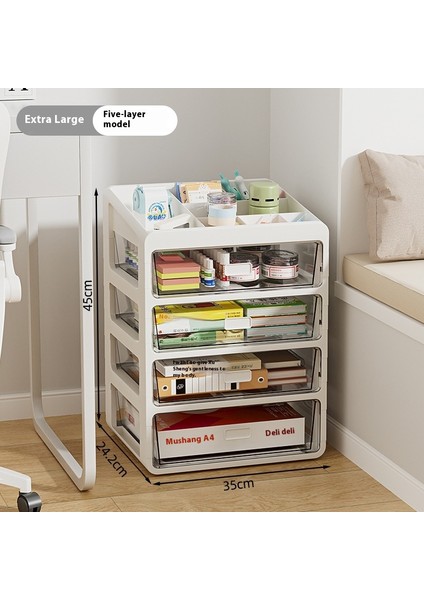 Kalemlik Düzenleyici Ofis Çok Fonksiyonlu Kırtasiye Rafı Akrilik Çekmece Tipi (Yurt Dışından)