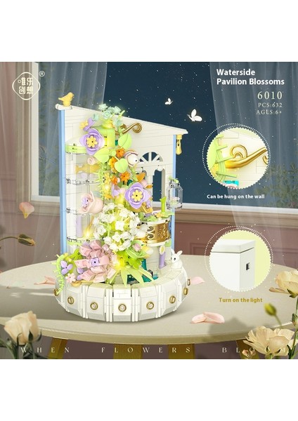 Yeni Monte Edilmiş Puzzle Yapı Taşları Buket Oyuncak Dekorasyon Hediyesi (Yurt Dışından)