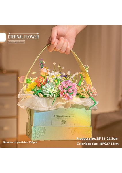 Çiçek Blok Maket Puzzle Yapboz Hediyelik El Yapımı Süs (Yurt Dışından)