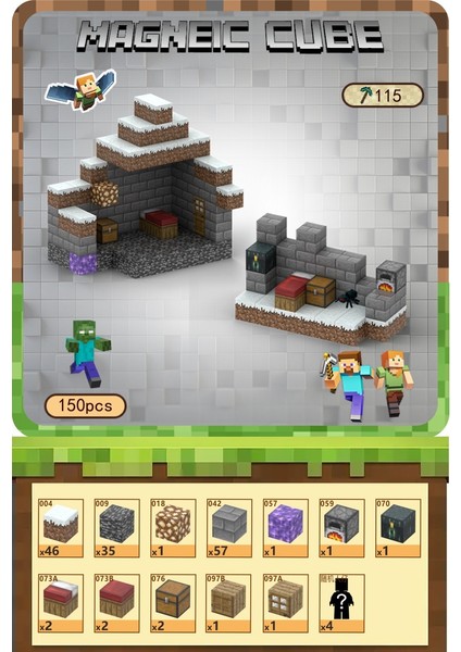 Benim Dünyam Manyetik Oyuncaklar Puzzle Küp Yapı Taşları (Yurt Dışından)