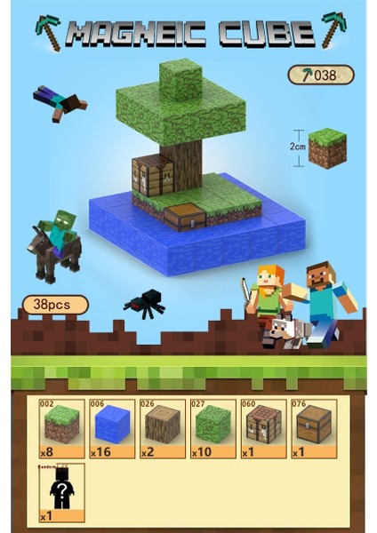 Benim Dünyam Manyetik Oyuncaklar Puzzle Küp Yapı Taşları (Yurt Dışından)