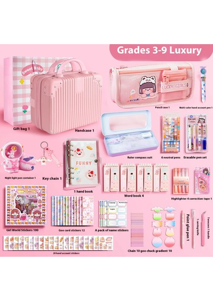 Erkek ve Kız Ilkokul Öğrencileri Okula Başlama Kırtasiye Hediye Seti Hediye Paketi Okula Hazırlık Çocuk Okul Malzemeleri (Yurt Dışından)
