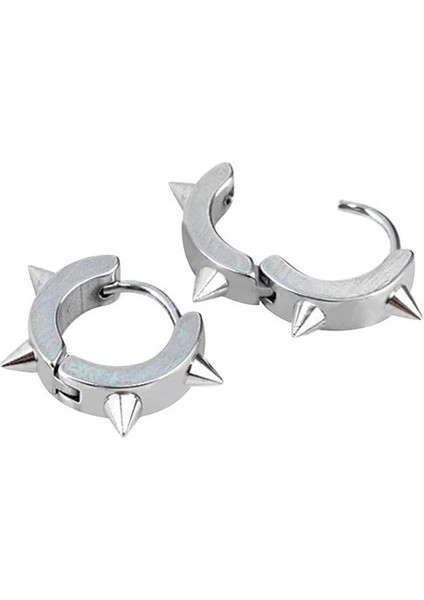 Çivili Geçmeli Unisex Erkek Kadın Çelik Küpe 3 mm mse3