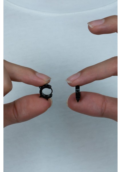 Çivili Geçmeli Unisex Erkek Kadın Çelik Küpe 3 mm mse3
