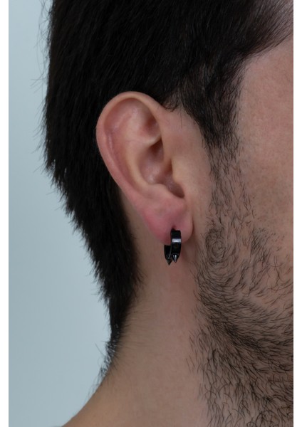 Çivili Geçmeli Unisex Erkek Kadın Çelik Küpe 3 mm mse3