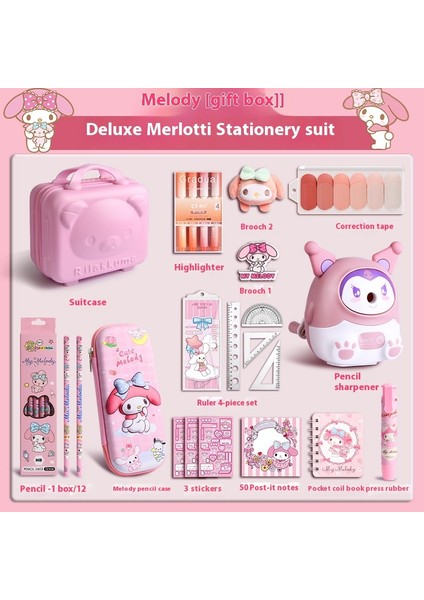 Kuromi Kırtasiye Seti Hediye Kutusu Ilkokul Öğrencileri Için Öğrenme Kırtasiye Paketi (Yurt Dışından)