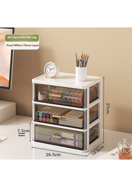 Basit Moda Kırtasiye Düzenleyici Masaüstü Öğrenci Çok Bölmeli Çekmece Yukarı Doğru Istiflenebilir (Yurt Dışından)