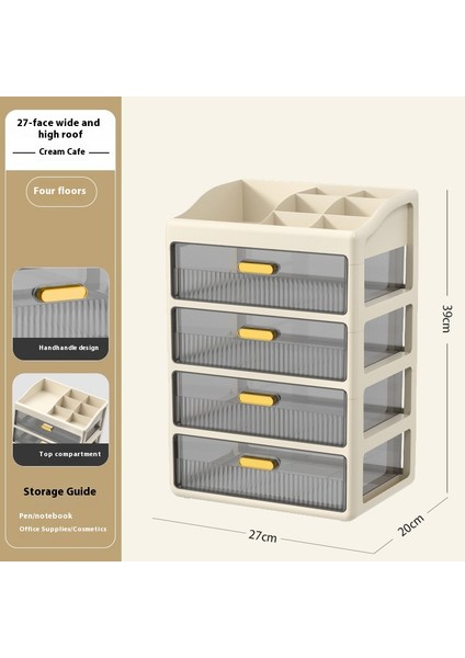 Masaüstü Düzenleyici Basit Çok Bölmeli Çekmece Kırtasiye Şeffaf Kutu (Yurt Dışından)