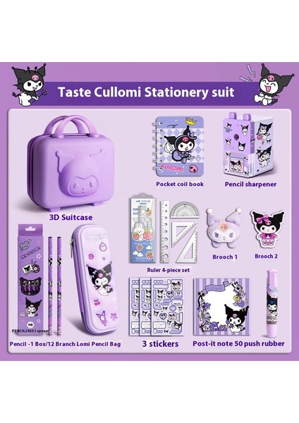 Kuromi Kırtasiye Seti Hediye Kutusu Ilkokul Öğrencileri Için Öğrenme Kırtasiye Paketi (Yurt Dışından)