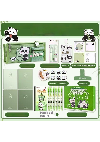 Panda Karapika Kırtasiye Paketi Okul Malzemeleri Hediyeleri Çocuk Kırtasiye Seti (Yurt Dışından)