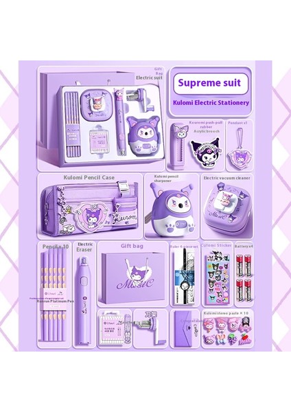Kuromi Kırtasiye Seti Hediye Kutusu Ilkokul Öğrencileri Için Öğrenme Kırtasiye Paketi (Yurt Dışından)