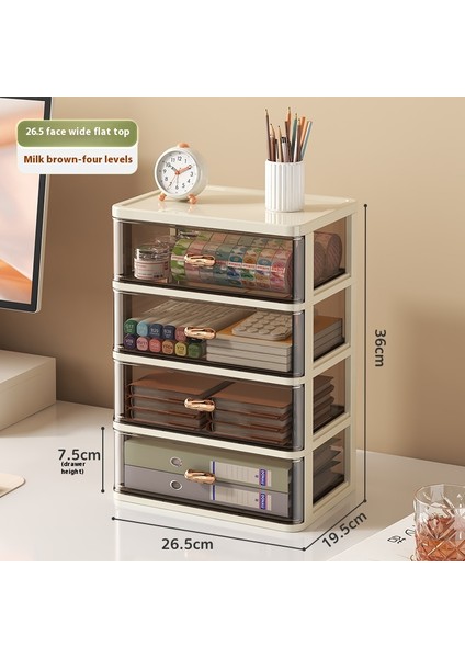 Basit Moda Kırtasiye Düzenleyici Masaüstü Öğrenci Çok Bölmeli Çekmece Yukarı Doğru Istiflenebilir (Yurt Dışından)