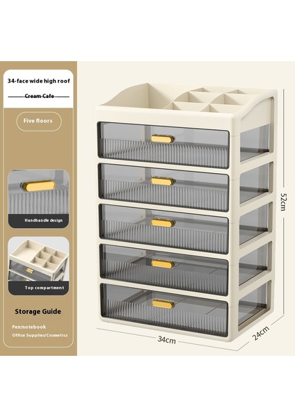 Masaüstü Düzenleyici Basit Çok Bölmeli Çekmece Kırtasiye Şeffaf Kutu (Yurt Dışından)