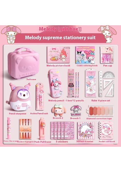 Kuromi Kırtasiye Seti Hediye Kutusu Melodi Tarçın Köpek Kırtasiye Hediyesi (Yurt Dışından)