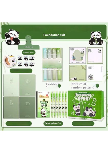 Panda Karapika Kırtasiye Paketi Okul Malzemeleri Hediyeleri Çocuk Kırtasiye Seti (Yurt Dışından)