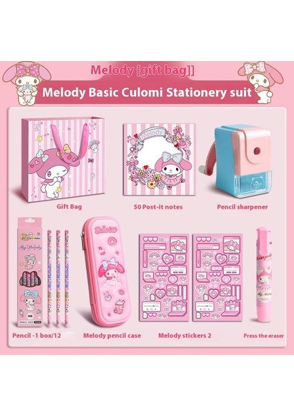 Kuromi Kırtasiye Seti Hediye Kutusu Melodi Tarçın Köpek Kırtasiye Hediyesi (Yurt Dışından)