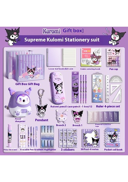 Kuromi Kırtasiye Seti Hediye Kutusu Melodi Tarçın Köpek Kırtasiye Hediyesi (Yurt Dışından)