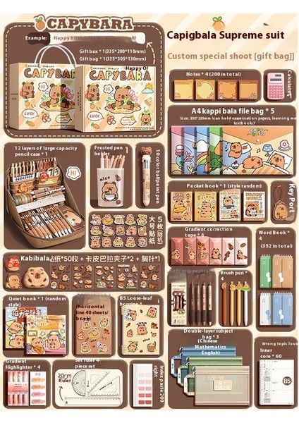 Kapya Kırtasiye Seti Okula Başlangıç Hediye Paketi (Yurt Dışından)