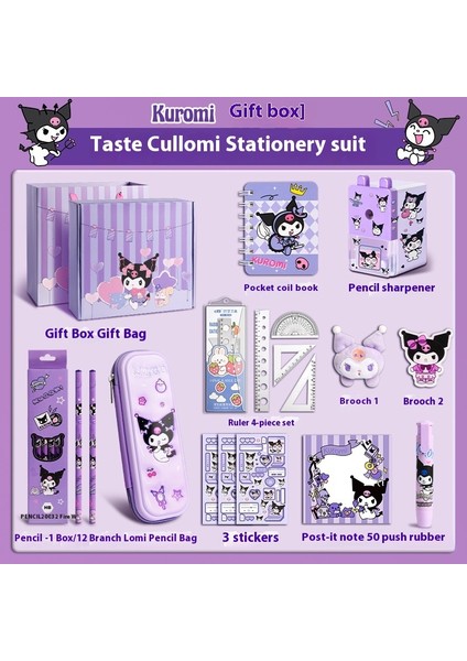 Kuromi Kırtasiye Seti Hediye Kutusu Ilkokul Öğrencileri Için Öğrenme Kırtasiye Paketi (Yurt Dışından)