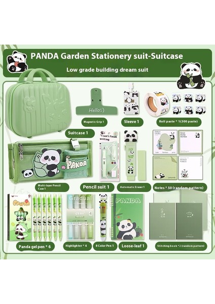 Panda Karapika Kırtasiye Paketi Okul Malzemeleri Hediyeleri Çocuk Kırtasiye Seti (Yurt Dışından)
