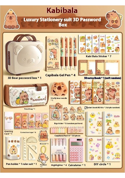 Panda Karapika Kırtasiye Paketi Okul Malzemeleri Hediyeleri Çocuk Kırtasiye Seti (Yurt Dışından)