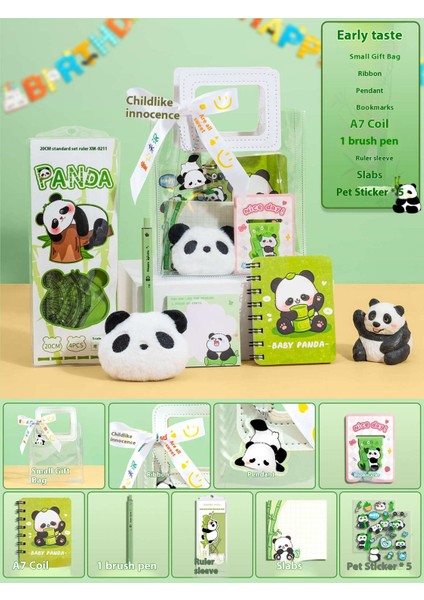 Küçük Panda Kırtasiye Seti Okula Başlangıç Hediye Seti Için Hediye Kutusu (Yurt Dışından)