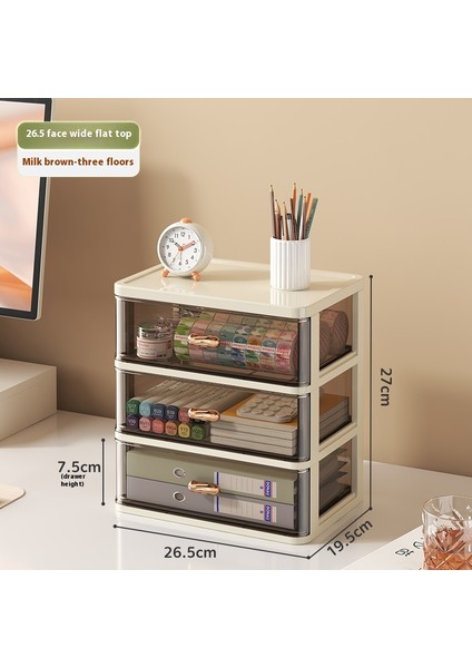 Basit Moda Kırtasiye Düzenleyici Masaüstü Öğrenci Çok Bölmeli Çekmece Yukarı Doğru Istiflenebilir (Yurt Dışından)