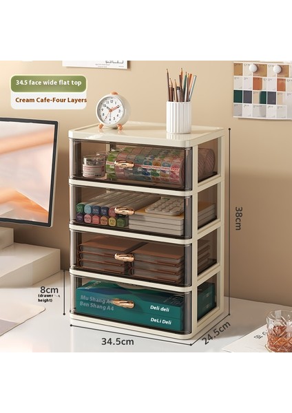 Basit Moda Kırtasiye Düzenleyici Masaüstü Öğrenci Çok Bölmeli Çekmece Yukarı Doğru Istiflenebilir (Yurt Dışından)