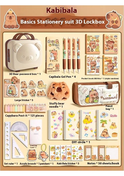 Panda Karapika Kırtasiye Paketi Okul Malzemeleri Hediyeleri Çocuk Kırtasiye Seti (Yurt Dışından)