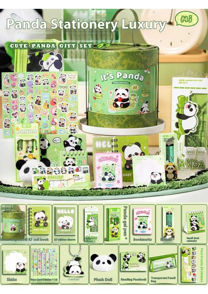 Küçük Panda Kırtasiye Seti Okula Başlangıç Hediye Seti Için Hediye Kutusu (Yurt Dışından)