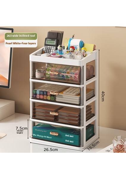 Basit Moda Kırtasiye Düzenleyici Masaüstü Öğrenci Çok Bölmeli Çekmece Yukarı Doğru Istiflenebilir (Yurt Dışından)