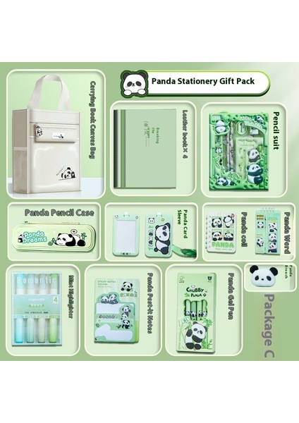 Panda Karapika Kırtasiye Paketi Okul Malzemeleri Hediyeleri Çocuk Kırtasiye Seti (Yurt Dışından)