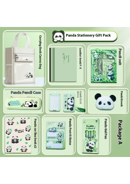 Panda Karapika Kırtasiye Paketi Okul Malzemeleri Hediyeleri Çocuk Kırtasiye Seti (Yurt Dışından)