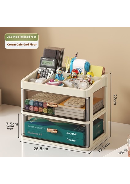 Basit Moda Kırtasiye Düzenleyici Masaüstü Öğrenci Çok Bölmeli Çekmece Yukarı Doğru Istiflenebilir (Yurt Dışından)