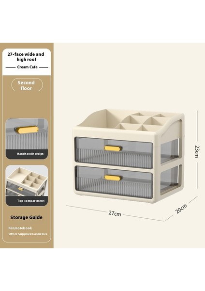 Masaüstü Düzenleyici Basit Çok Bölmeli Çekmece Kırtasiye Şeffaf Kutu (Yurt Dışından)