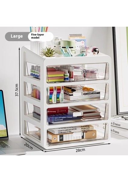 Kalemlik Düzenleyici Ofis Çok Fonksiyonlu Kırtasiye Rafı Akrilik Çekmece Tipi (Yurt Dışından)