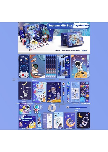 Astronot Kırtasiye Seti Ilköğretim Öğrencileri Için Okul Malzemeleri Paketi (Yurt Dışından)
