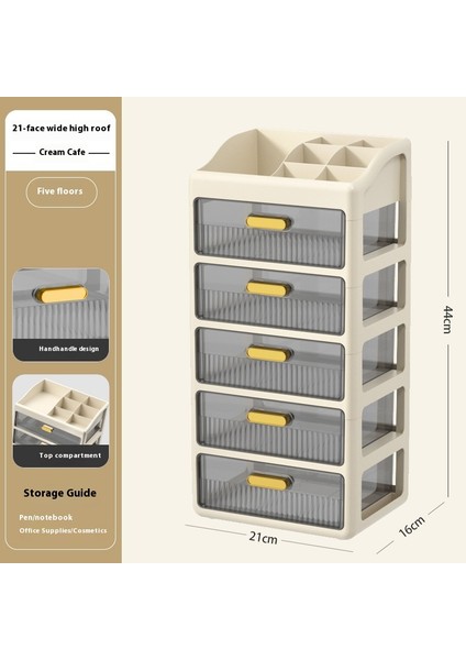 Masaüstü Düzenleyici Basit Çok Bölmeli Çekmece Kırtasiye Şeffaf Kutu (Yurt Dışından)