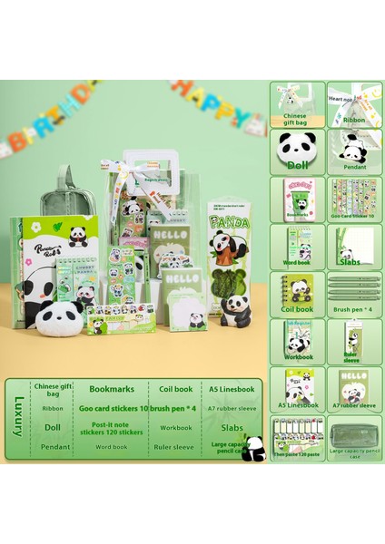 Küçük Panda Kırtasiye Seti Okula Başlangıç Hediye Seti Için Hediye Kutusu (Yurt Dışından)