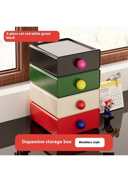 Basit Moda Kırtasiye Düzenleyici Masaüstü Öğrenci Çok Bölmeli Çekmece Yukarı Doğru Istiflenebilir (Yurt Dışından)