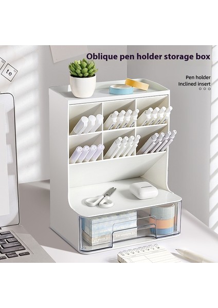 Kalemlik Düzenleyici Ofis Çok Fonksiyonlu Kırtasiye Rafı Akrilik Çekmece Tipi (Yurt Dışından)