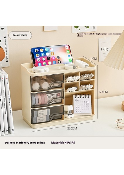 Kalemlik Düzenleyici Ofis Çok Fonksiyonlu Kırtasiye Rafı Akrilik Çekmece Tipi (Yurt Dışından)