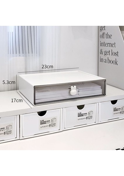 Basit Moda Kırtasiye Düzenleyici Masaüstü Öğrenci Çok Bölmeli Çekmece Yukarı Doğru Istiflenebilir (Yurt Dışından)