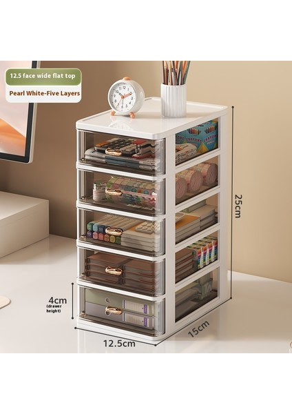 Basit Moda Kırtasiye Düzenleyici Masaüstü Öğrenci Çok Bölmeli Çekmece Yukarı Doğru Istiflenebilir (Yurt Dışından)