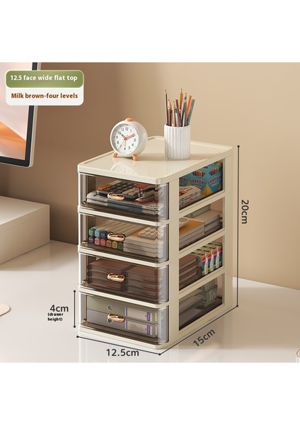 Basit Moda Kırtasiye Düzenleyici Masaüstü Öğrenci Çok Bölmeli Çekmece Yukarı Doğru Istiflenebilir (Yurt Dışından)