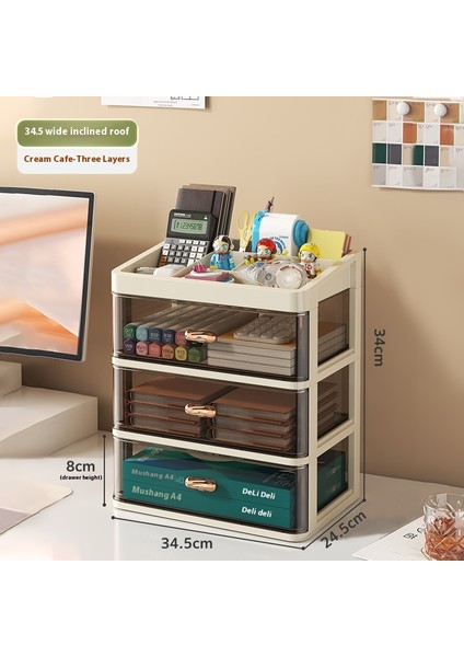 Basit moda kırtasiye düzenleyici masaüstü öğrenci çok bölmeli çekmece yukarı doğru istiflenebilir (Yurt Dışından)