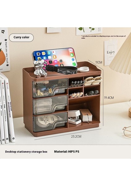 Kalemlik Düzenleyici Ofis Çok Fonksiyonlu Kırtasiye Rafı Akrilik Çekmece Tipi (Yurt Dışından)