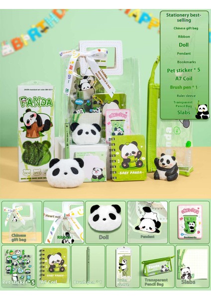 Küçük Panda Kırtasiye Seti Okula Başlangıç Hediye Seti Için Hediye Kutusu (Yurt Dışından)